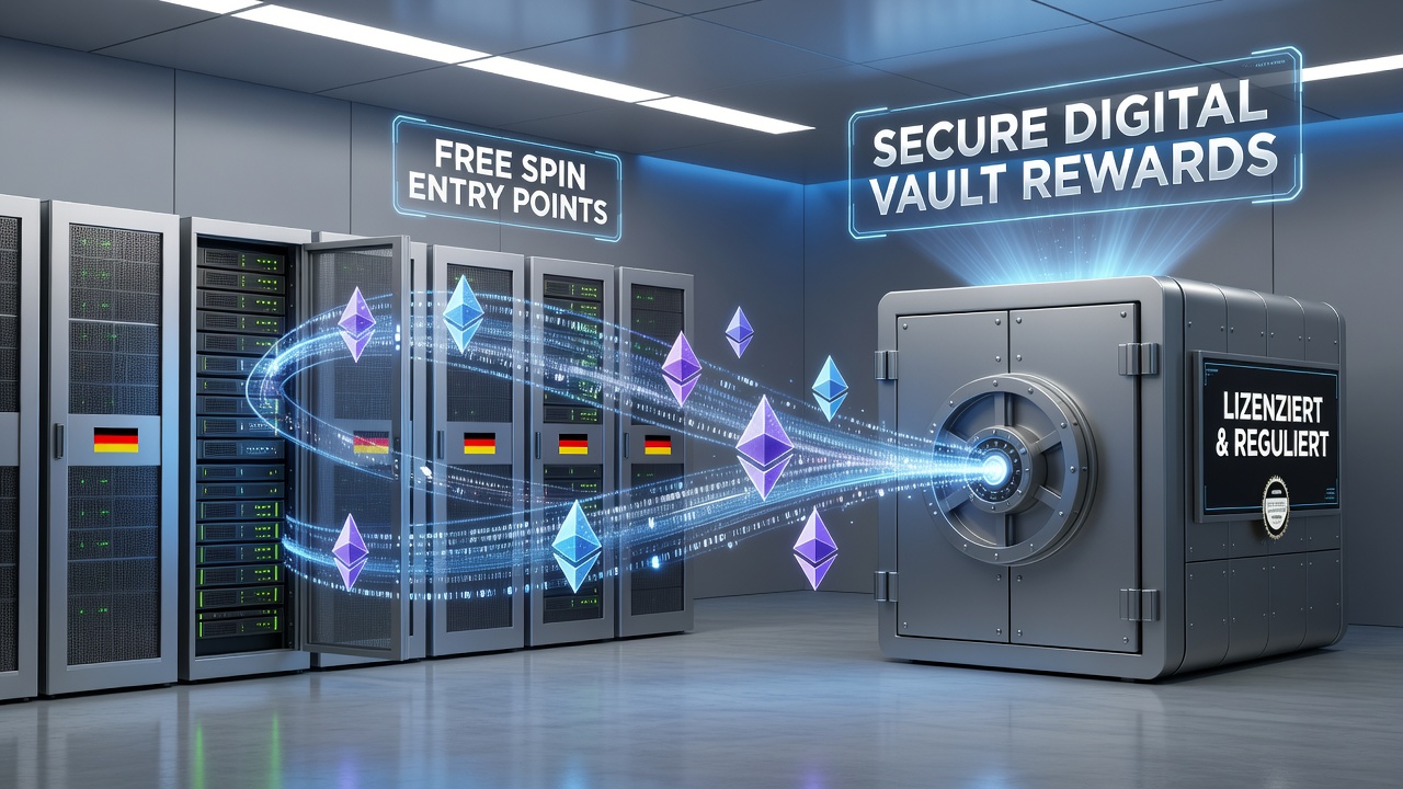 Darstellung der Pfade von Einstiegs-Spins zu digitalen Vault-Belohnungen auf deutschen Ethereum-Plattformen