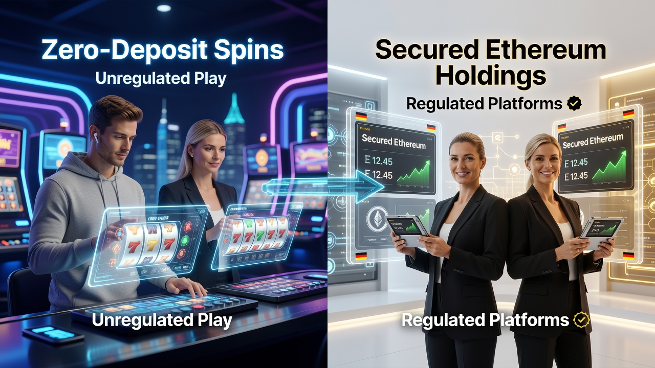Deutsche Spieler nutzen Ethereum-Holdings auf regulierten Plattformen nach dem Start mit Null-Einzahlungs-Spins